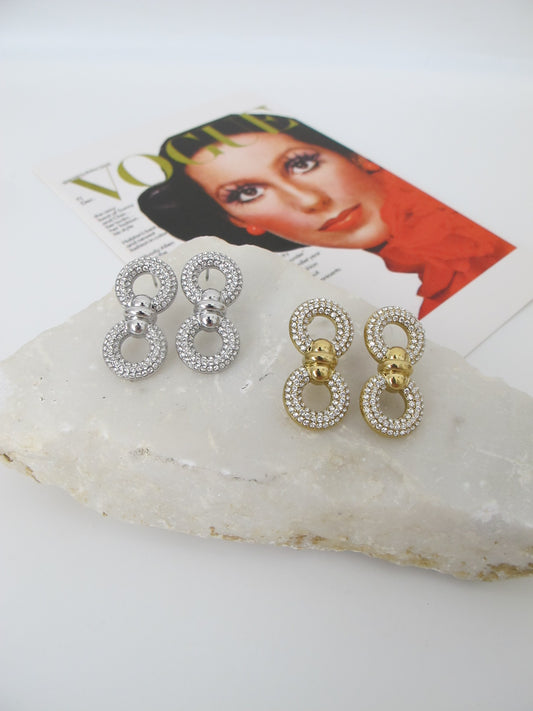 Sparkle duo σκουλαρίκια