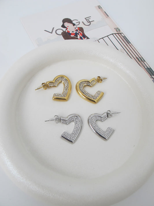 Twist Heart σκουλαρίκια